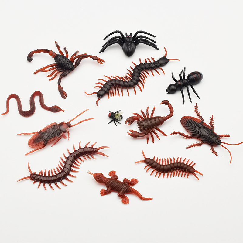 Simulation insect model centipede April Fool's Day trick toy fake cockroach scorpion gecko fly small strong centipede wholesale