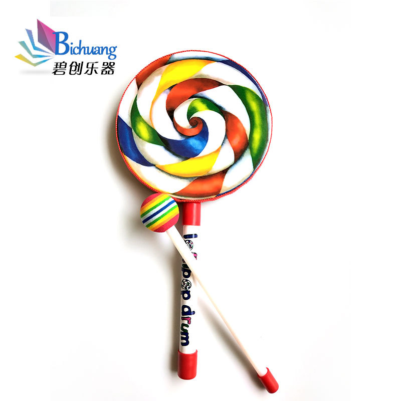 Lollipop drum Orff children's percussion instrument infant children's music performance hand drum beating drum