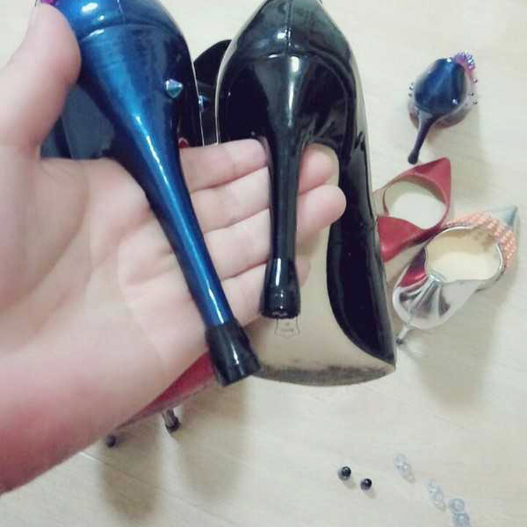 Heel Protective Cover High-heeled Shoes Small Round Heel Silencer Cover Heel Thickened Wear-resistant Silent Heel Stud Small Heel Cover