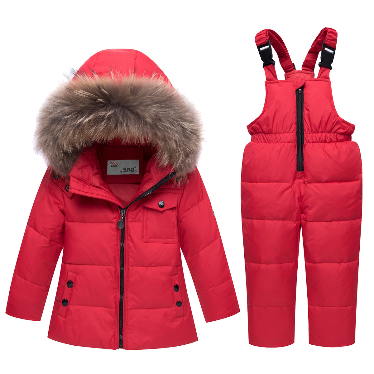 Factory Direct Sales Kidsren's down Jacket Set for Boys and Girls, Thickeneded and Warm, 1-6 Years Old Baby Infant Winter Clothing Two Pieces