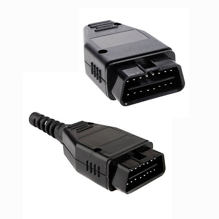 Car OBD2 16 pin Connector connection male OBD shell with plug + shell + SR + screw