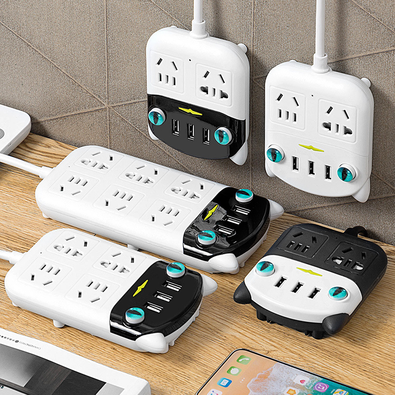 Multi-Function high-power socket usb plug-in long line intelligent charging plug-in plug-in wiring board household conversion position