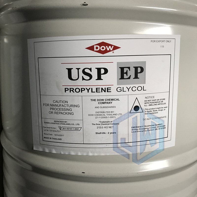 American Dow Propylene Glycol Pg Food Grade 99.9% Content 1,2-Propylene Glycol Usp/Ep Cosmetic Raw Materials