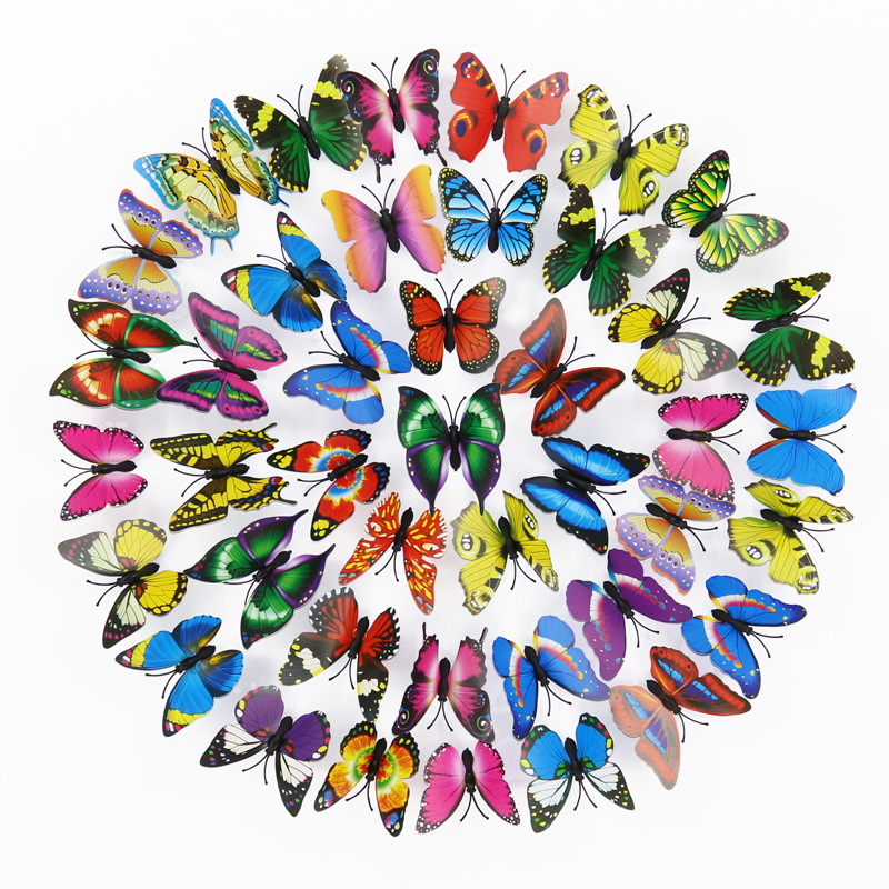 7cm Decorative Simulated Butterfly Single Layer Plastic Butterfly Accessories Decoration Home Gardening Wall Sticker