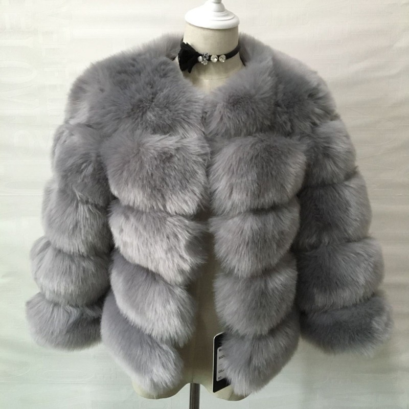 Faux Fox Fur Imitation Fur Coat Women's Short Long-Sleeved Fur Mink Fur Artificial Fur Hot Sale in Europe and America