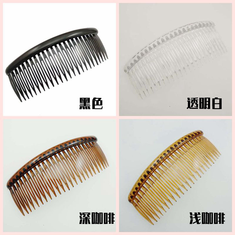 24 Teeth Straight Clause Plastic Hair Comb 12*5cm Classic Bangs Comb Hair Pin Accessories Fork Comb Eco-friendly Comb