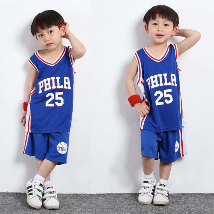 Wholesale Summer Children's Jersey Basketball Uniform Set Primary School Children Performance Sports Competition Quick-Drying Training Team Uniform