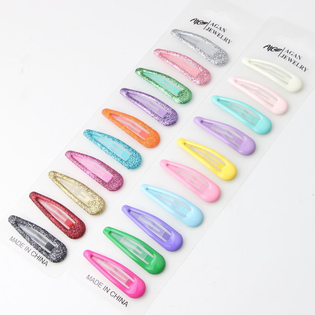 Korean version of sequins hair clip headdress color BB clip cute baby children's hair clip headdress female bangs clip edge clip powder