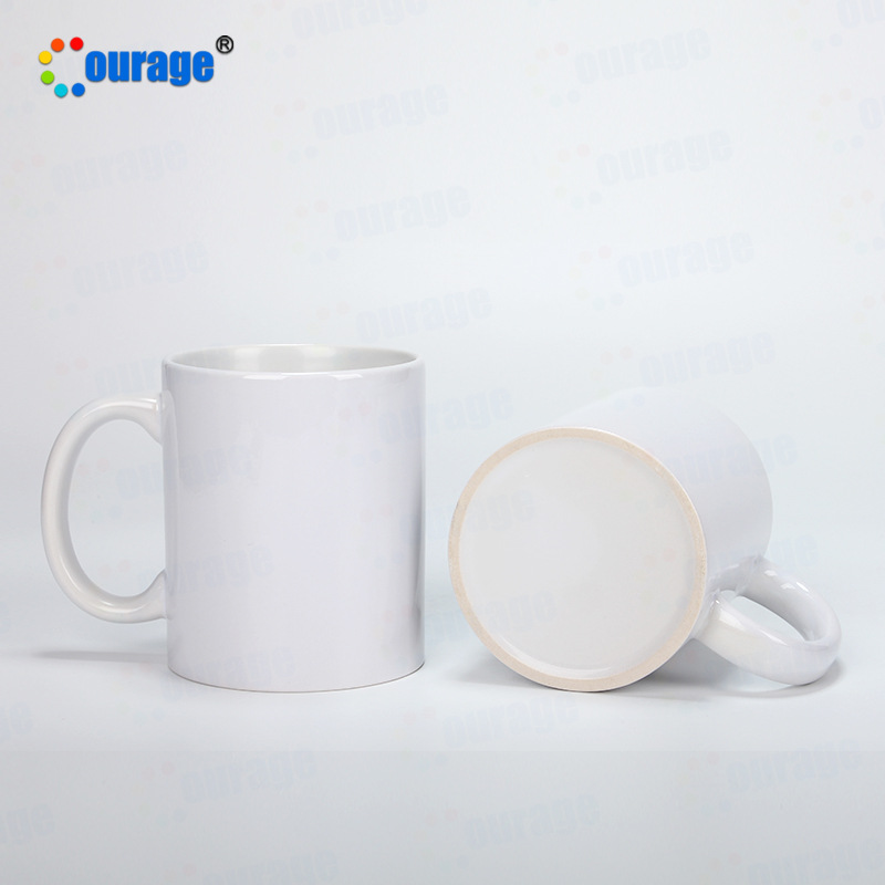 Thermal transfer printing white Cup 11oz coated Cup 1-2 grade ceramic cup sublimation creative DIY personalized gift water Cup wholesale