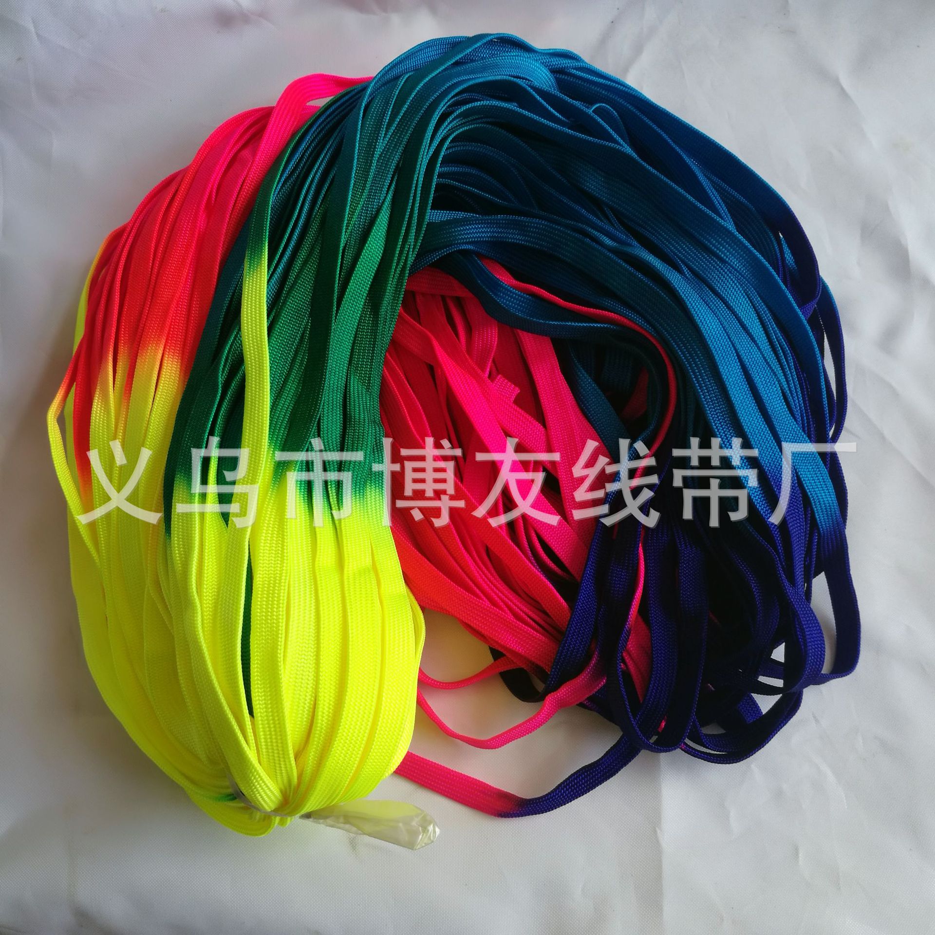 Веревка для собак: цветная полая лента с градиентом радуги, прямая продажа с завода