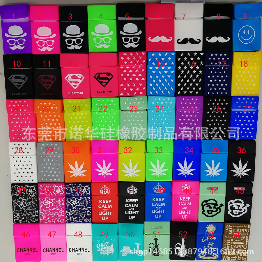Случайная доставка силиконового чехла для сигарет для мужчин и женщин, 7 размеров
