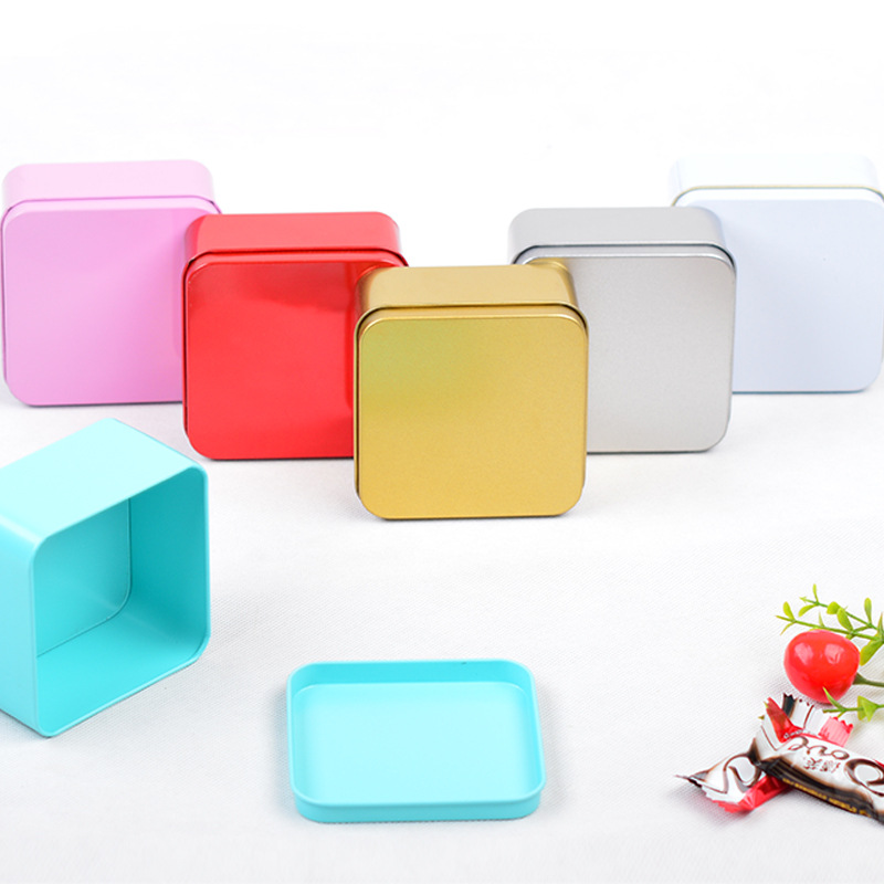Spot tinplate 85 square iron box color tea box candy box underwear weight loss candy storage box iron box