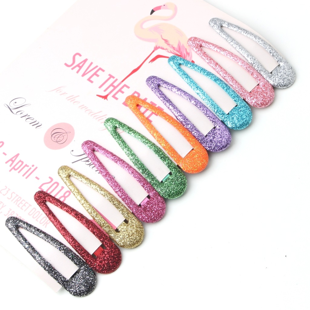 Korean version of sequins hair clip headdress color BB clip cute baby children's hair clip headdress female bangs clip edge clip powder