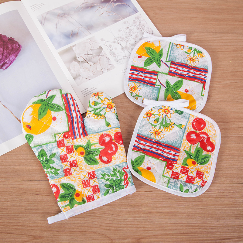 Перчатки для духовки, противоожоговые, для барбекю, выпечки (белые хлопковые)