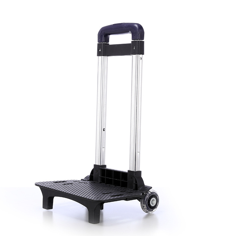 Aluminum Alloy Box Pull Rod Rack Student Schoolbag Pull Rod Accessories Foldable Crystal 2 Wheel Pull Rod