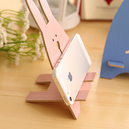 Korean Creative Fashion Mobile Phone Holder Cute Jailbreak Rabbit Mobile Phone Holder Wooden Mobile Phone Holder Mobile Phone Holder