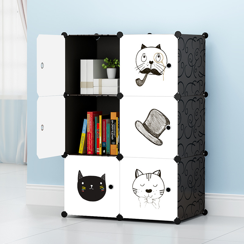 Простой сборный шкаф для хранения, пылезащитный, для детей