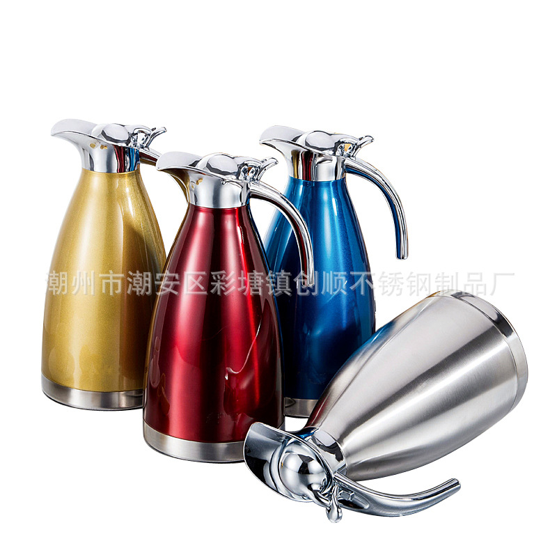 Factory direct stainless steel thermos double vacuum kettle European style household coffee pot cold water bottle gift