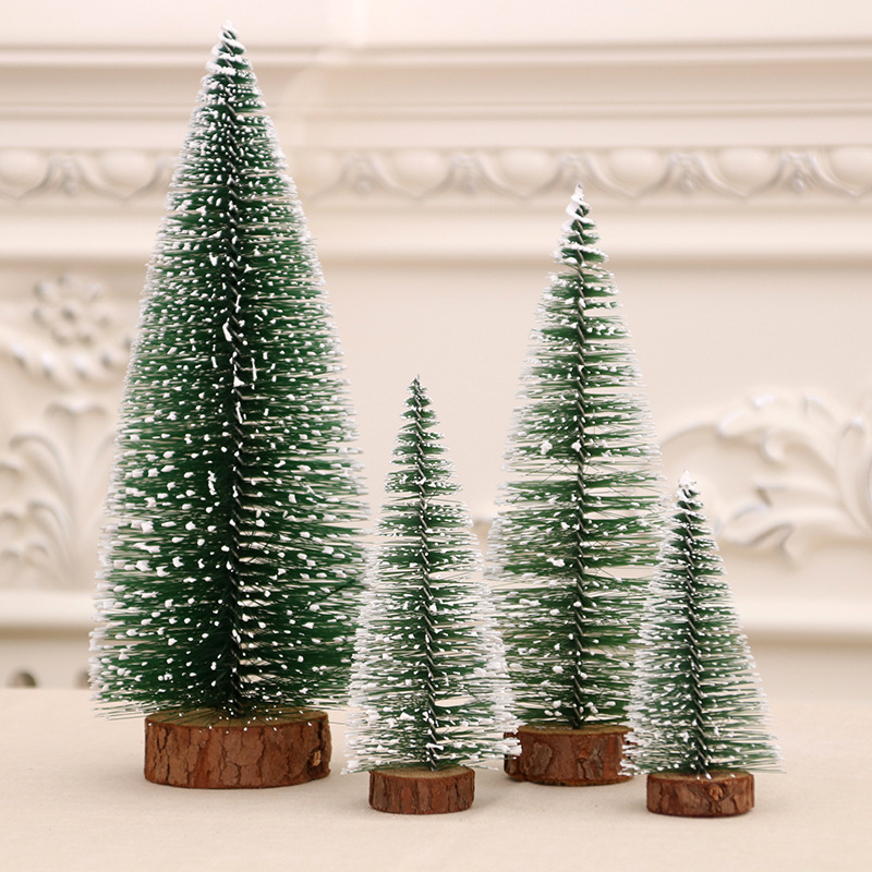 Mini Christmas tree Christmas Cedar desktop white pine needle tree window decoration Christmas gift Christmas decorations