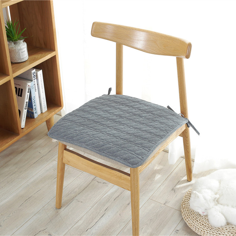 New solid color cotton chair cushion cushion wholesale simple modern office chair cushion non-slip home winter processing