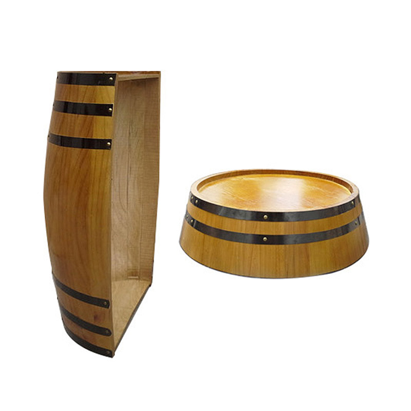 Wine Cellar Wall Bar Decoration Half Barrel Wall Hanging Oak Wine Barrel Cover Bottom Wine Oak Barrel Wholesale Ordering