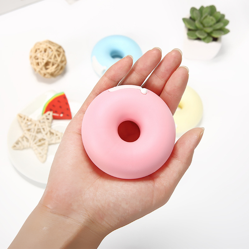 South Korea creative cartoon stationery portable donut tape holder invisible tape cutter with small tape manufacturer