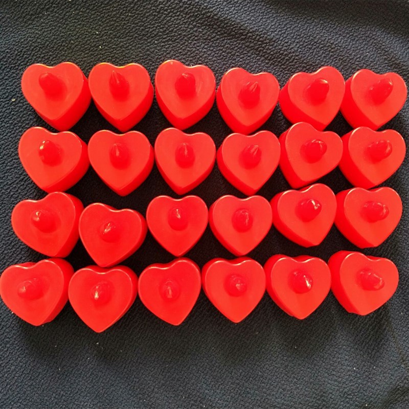 Heart-shaped electronic candle birthday wedding love candle package led candle lamp manufacturer production agent