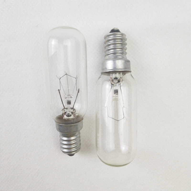 E14 Screw Refrigerator Bulb Tungsten Filament Lamp 220V/40 Cylindrical Bulb Equipment Lighting Soaked Crystal Chandelier