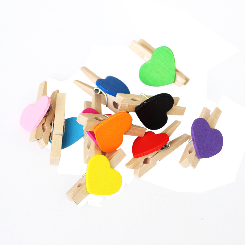 Factory supply 3x 0.4cm creative clip photo clip photo clip photo wall note clip message clip love clip