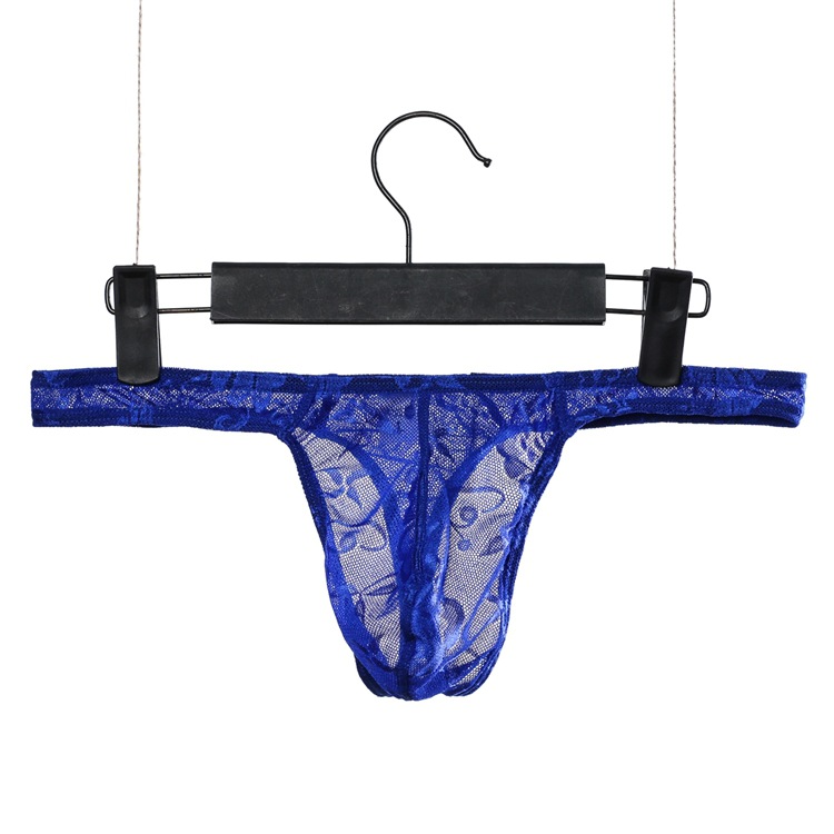 One-piece delivery men's lace thong T pants Ice Silk low waist sexy sexy underwear NYK-106