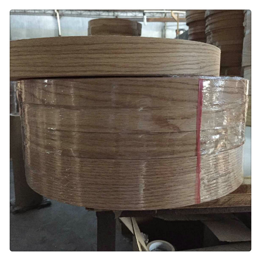 Manufacturer Supplies Red Oak Pattern Edge Banding Strips, Furniture Decorative Panels, Oak Solid Wood Veneer Factory Wholesale