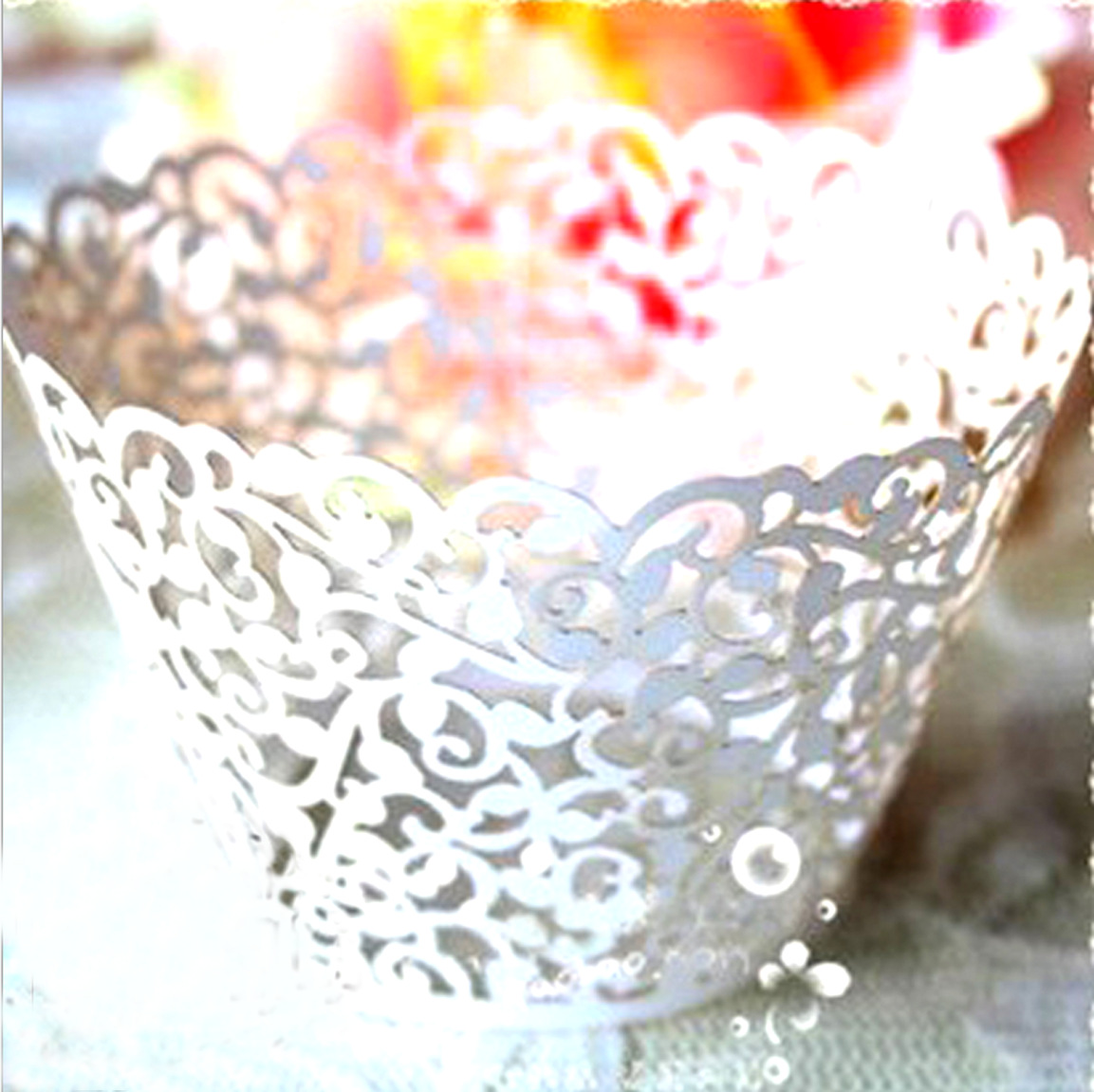 Фабричный Outlet, лазерная ажурная бумага для торта, белая кружевная чаша с перламутровым эффектом, в наличии