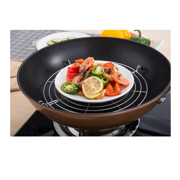 Oil Drain Rack 304 Stainless Steel Oil Drain Mesh Semi-Circular Pot Edge Oil Control Rack Frying Oil Filter Rack Oil Dripping Rack Oil Isolation Rack