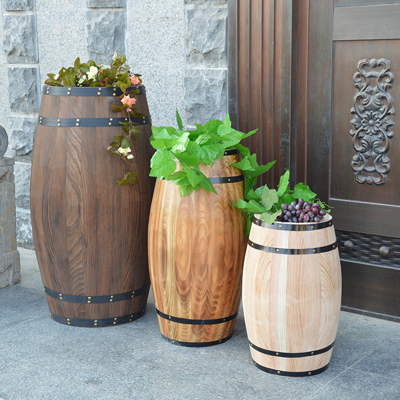 Decorative Oak Barrel Wine Barrel Solid Wood Beer Barrel Wooden Bar Wine Cellar Ornaments Wine Barrel Wedding Props Photography