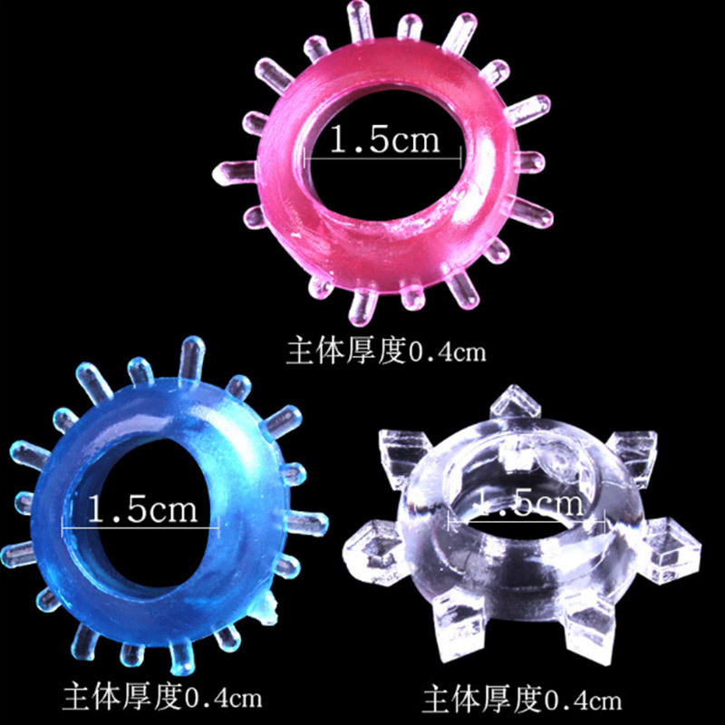 Men's Silicone Soft Plastic Appliances, Colorful Crystal Locking Sperm Rings, Wolf Tooth Rings, Fun Adult Products, Couple Sex Products Wholesale