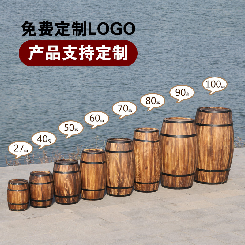 Декоративная дубовая бочка, бочка для вина из массива дерева, бочка для пива, деревянные украшения для винного погреба, свадебные реквизиты для фотографии