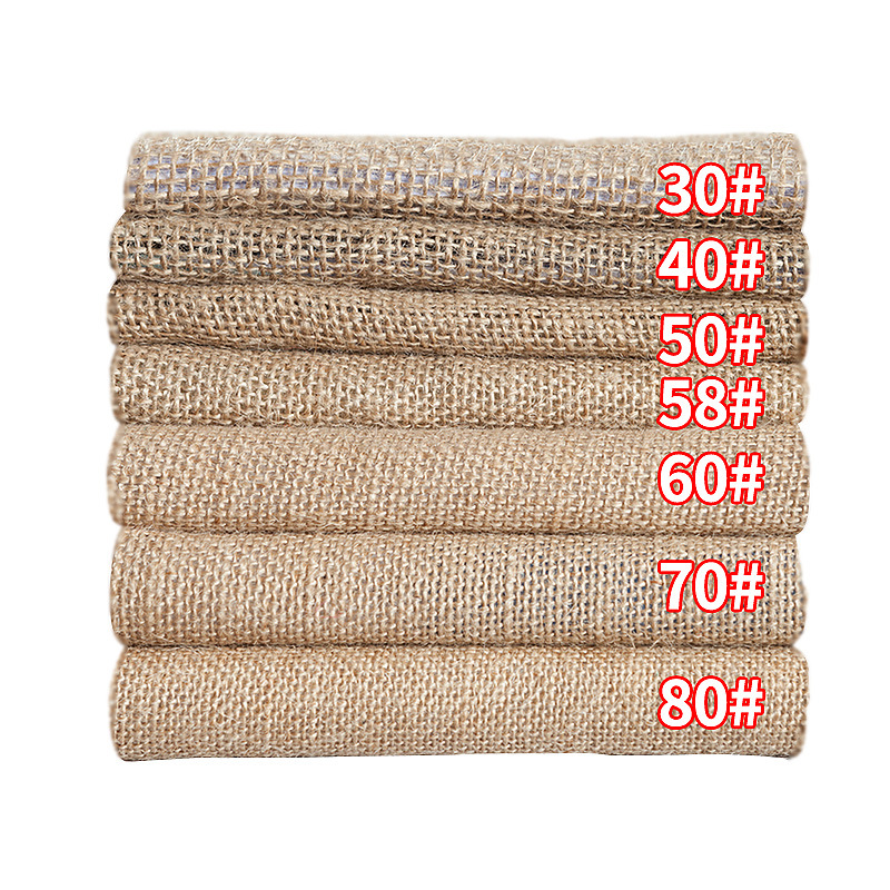 Natural jute cloth road maintenance coarse linen cloth wholesale Christmas jute cloth linen roll sofa decorative fabric