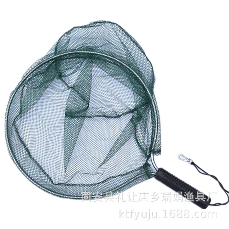 Aluminum alloy triangular folding short section hand-made net single section fly fishing fly fishing net stream road sub-small net