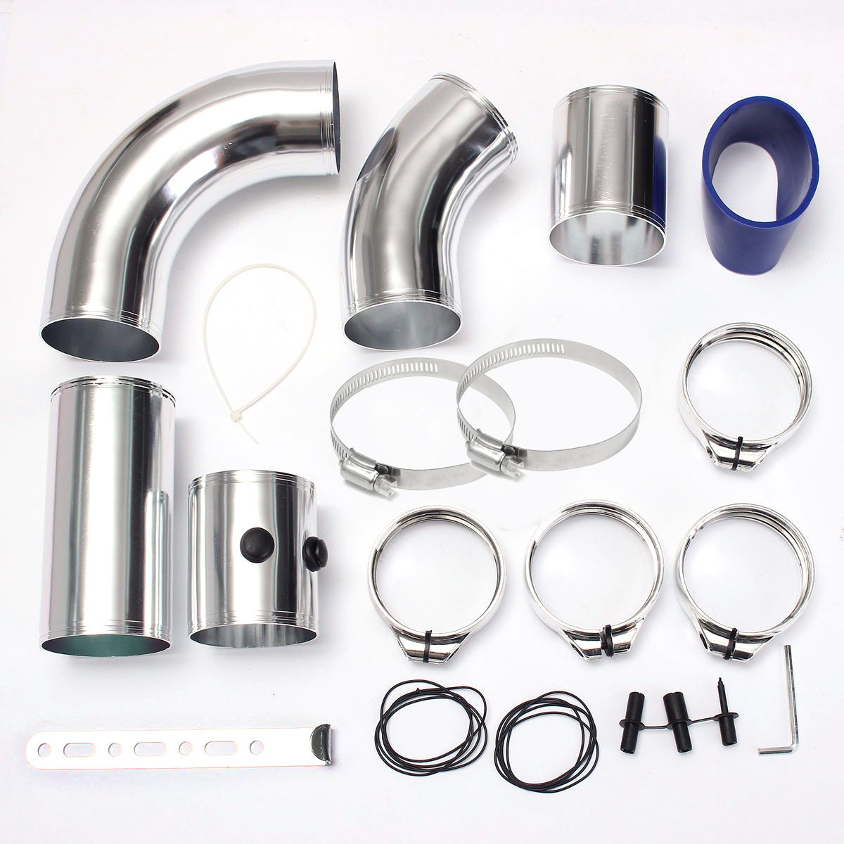 76MM universal cold air filter intake pipe combination performance induction car intake pipe hose modification kit