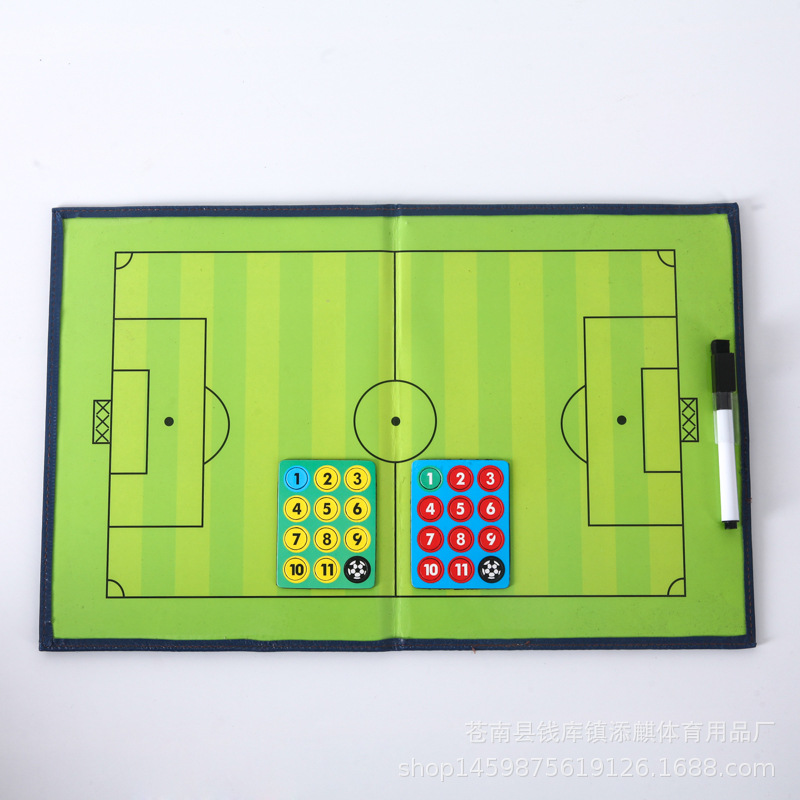 Wholesale Volleyball Folding Tactical Board Magnetic with Pen with Wipe Teaching Board Two-fold Exhaust Tactical Board Straight Board