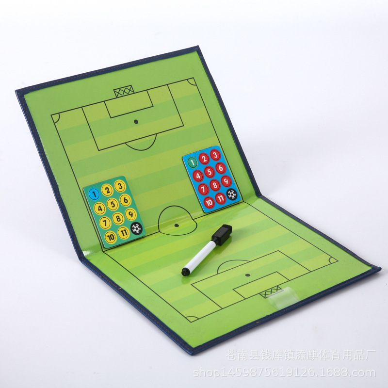 Wholesale Volleyball Folding Tactical Board Magnetic with Pen with Wipe Teaching Board Two-fold Exhaust Tactical Board Straight Board