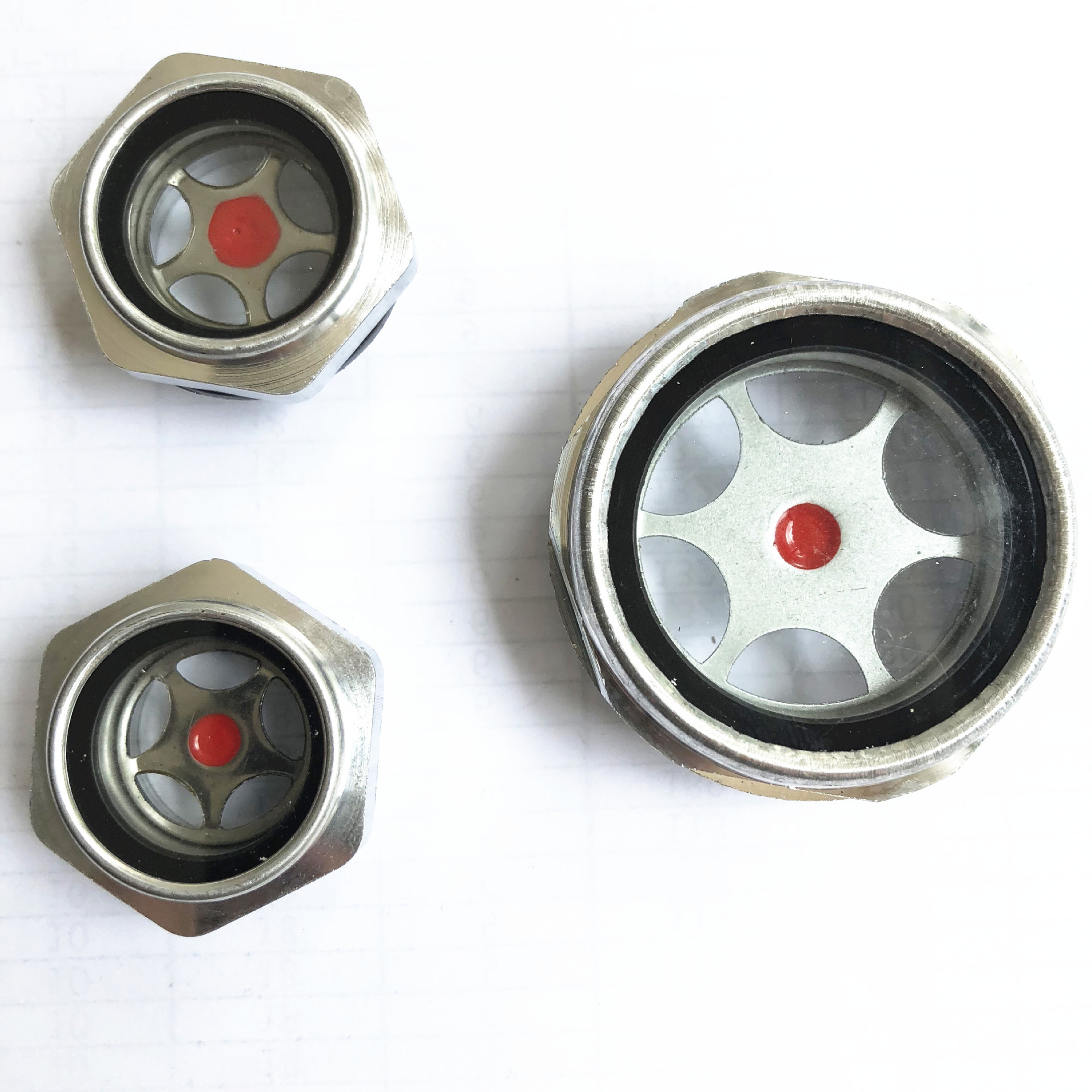 Oil mirror tempered glass oil standard round oil window air compressor oil viewing mirror