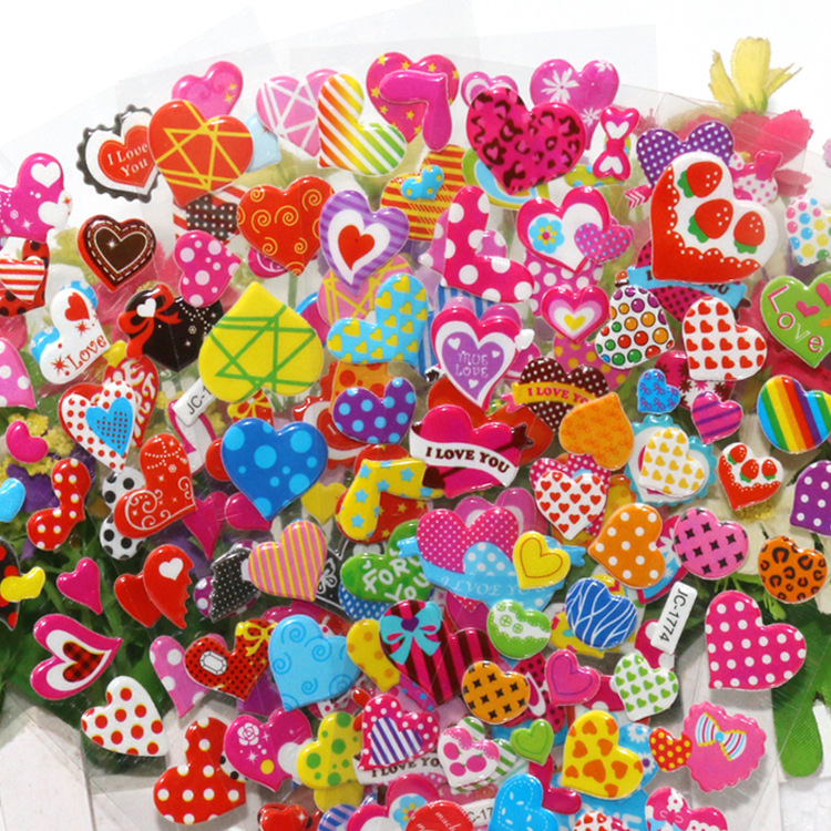 Милые мультяшные стикеры любви, наградные стикеры для детей