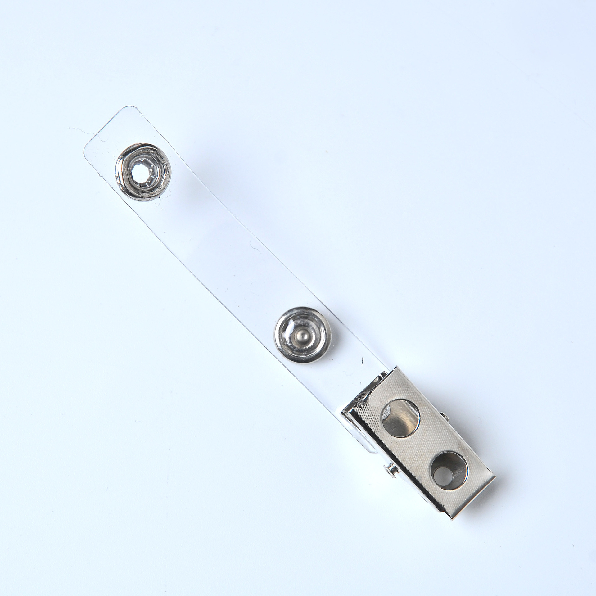 Одно отверстие, двойное отверстие, прозрачный металлический зажим для значков, зажим для удостоверений, заводской зажим, 2 и 4 отверстия