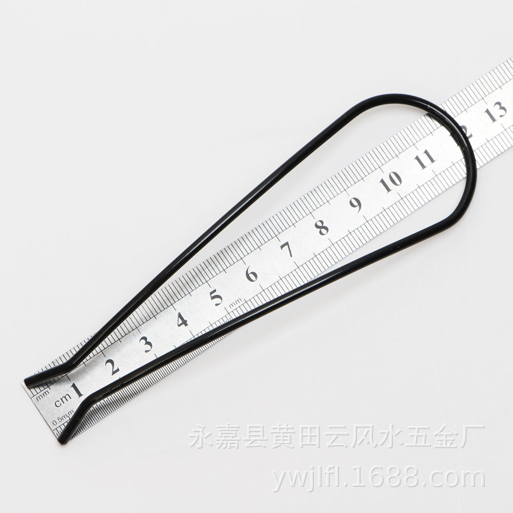 Iron U-shaped wave simple hair style hair fork accessories women's spring diy material Iron electrophoresis sub-black baking