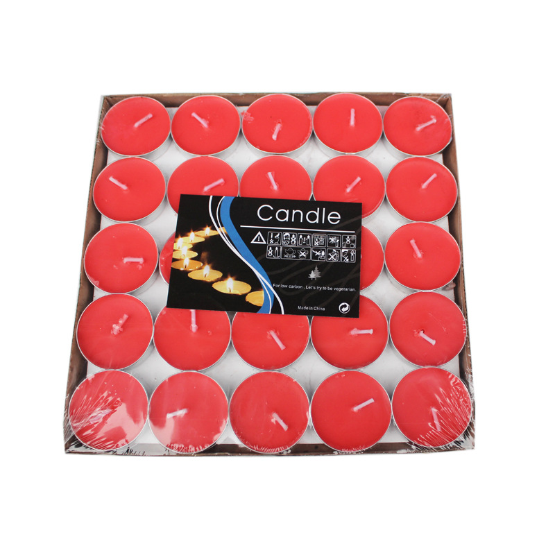 Factory wholesale round aromatherapy candle birthday romantic smokeless atmosphere wedding decoration tea candle lamp small candle