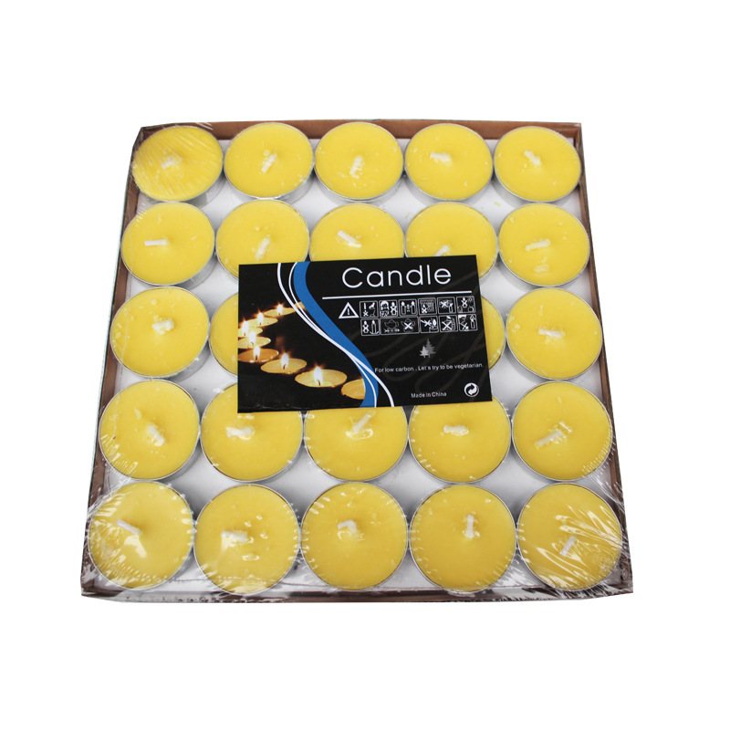 Factory wholesale round aromatherapy candle birthday romantic smokeless atmosphere wedding decoration tea candle lamp small candle