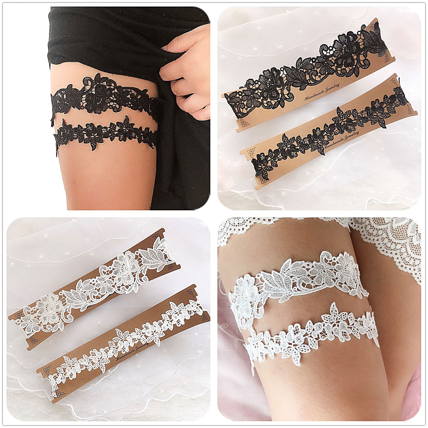 Amazon Best Selling Bridal Lace Garter European and American Wedding Accessories Sexy Garter Elastic Leg Ring Lw20