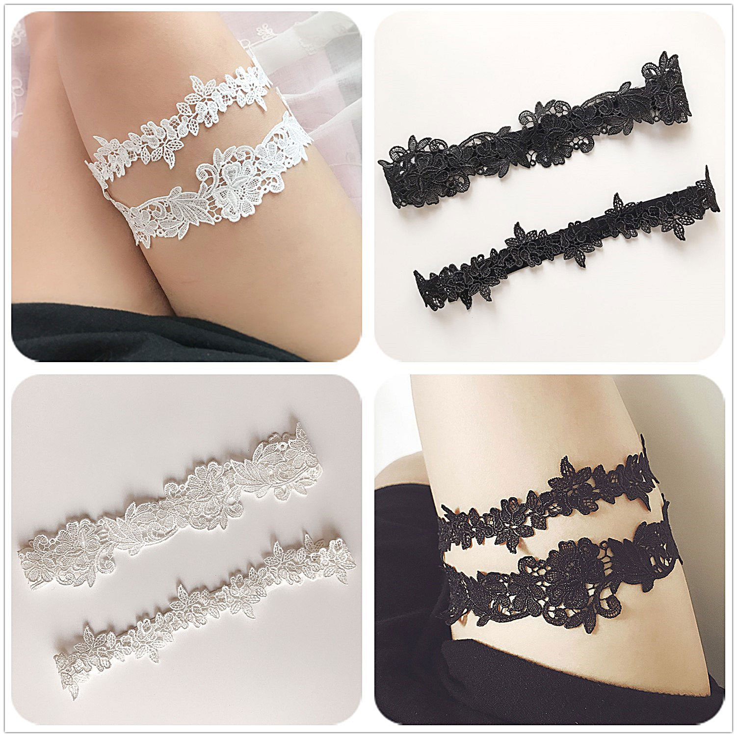 Amazon Best Selling Bridal Lace Garter European and American Wedding Accessories Sexy Garter Elastic Leg Ring Lw20