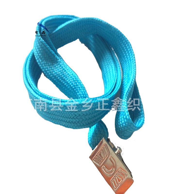 Factory Direct thick cotton badge soft card lanyard large clip exhibition cotton rope badge lanyard can be fixed quantitative large Congyou